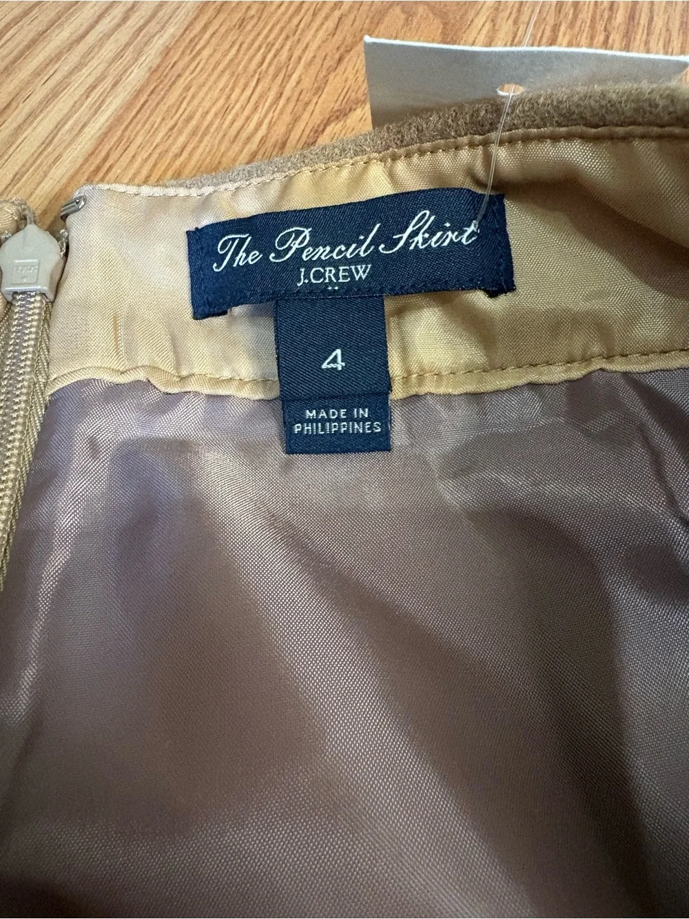 J. Crew Camel/Tan Pencil Skirt